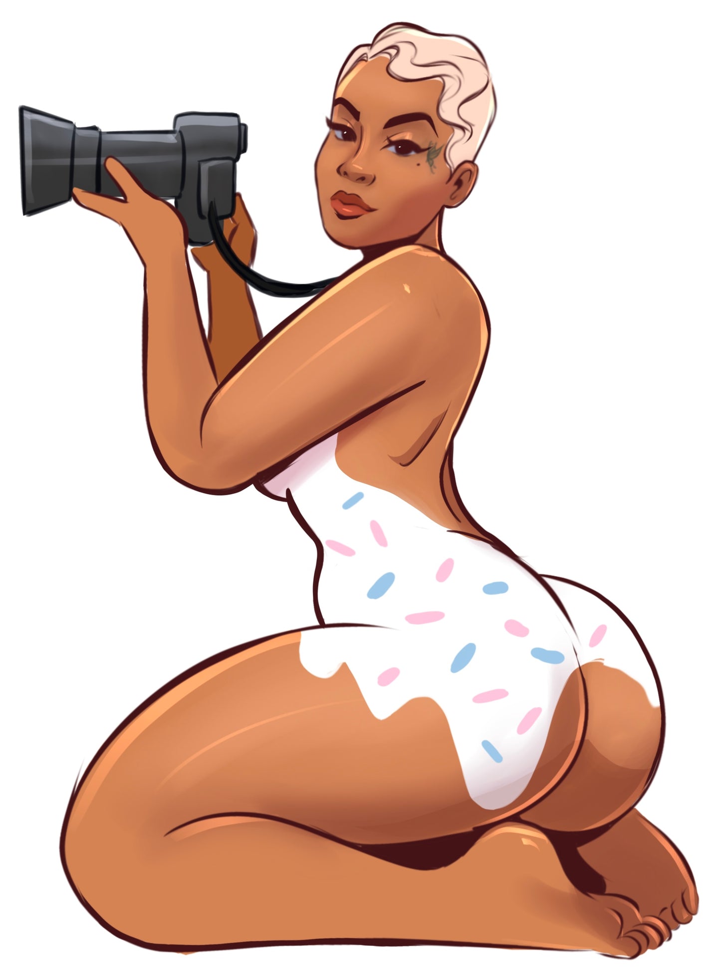 Crystal Cream Sticker 3.5 X 4.8